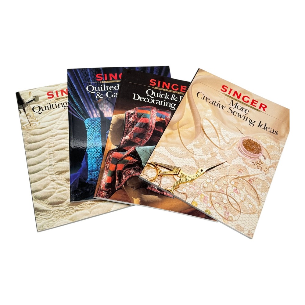Singer Sewing Reference Library Books Lot 4 PB Quilting Sewing